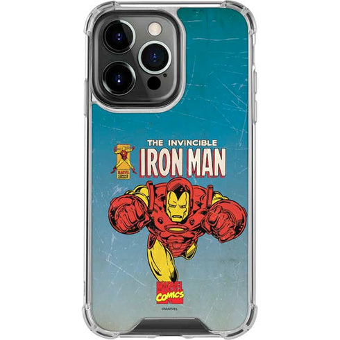 Marvel Classic Comics The Invincible Iron Man iPhone 15 Pro Max Clear Case