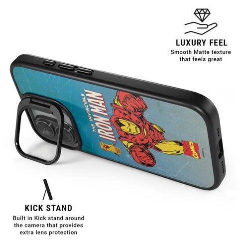 Marvel Classic Comics The Invincible Iron Man iPhone 17 Kickstand Case