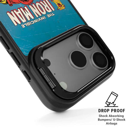 Marvel Classic Comics The Invincible Iron Man iPhone 17 Pro Max Kickstand Case