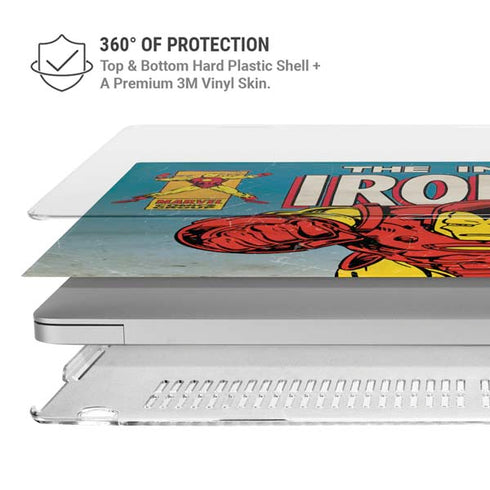 Marvel Classic Comics The Invincible Iron Man MacBook Pro 15in (2016-19) Case plus Skin