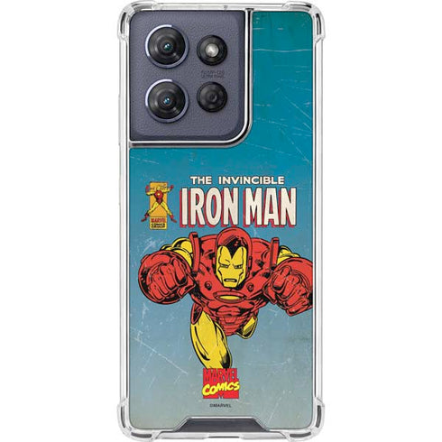 Marvel Classic Comics The Invincible Iron Man Moto G 5G (2025) Clear Case