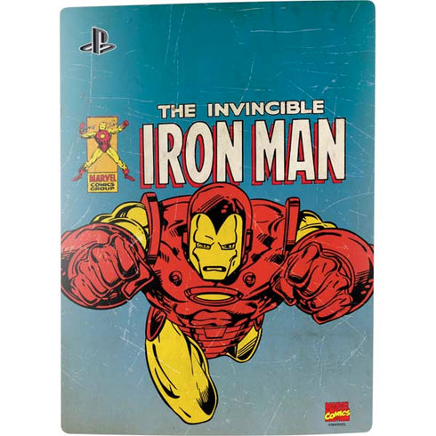 Marvel Classic Comics The Invincible Iron Man PS5 Console Skin