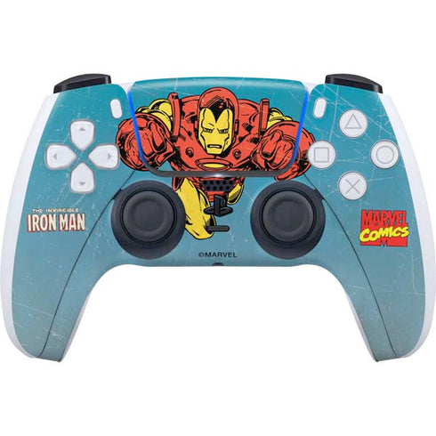 Marvel Classic Comics The Invincible Iron Man PS5 Controller Skin