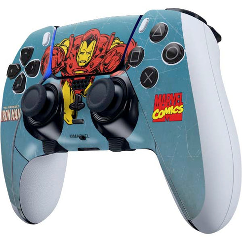Marvel Classic Comics The Invincible Iron Man PS5 DualSense Edge Pro Controller Skin