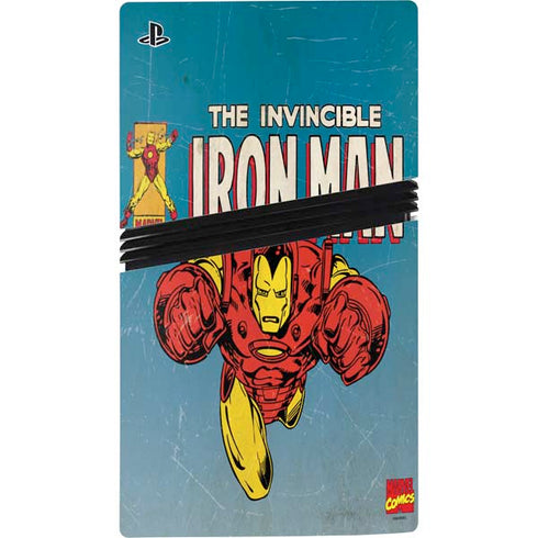 Marvel Classic Comics The Invincible Iron Man PS5 Pro Console Skin