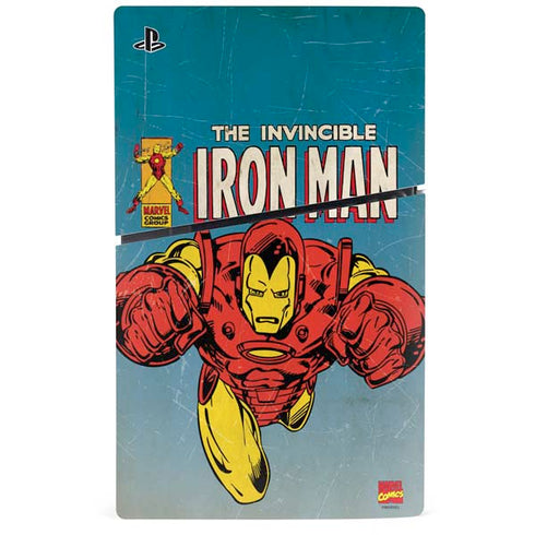 Marvel Classic Comics The Invincible Iron Man PS5 Slim Digital Edition Bundle Skin