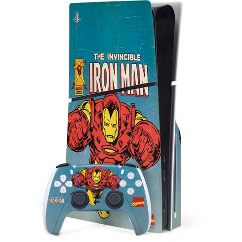 Marvel Classic Comics The Invincible Iron Man PlayStation PS5 Skins