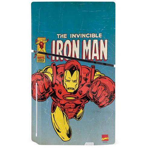 Marvel Classic Comics The Invincible Iron Man PS5 Slim Disk Console Skin