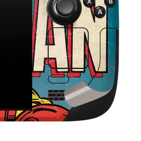 Marvel Classic Comics The Invincible Iron Man Steam Deck Handheld Gaming Computer Skin