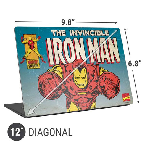 Marvel Classic Comics The Invincible Iron Man Universal Laptop 12in (9.8 x 6.8in) Skin