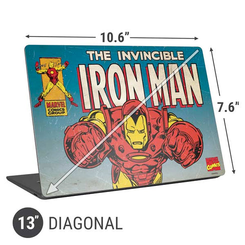 Marvel Classic Comics The Invincible Iron Man Universal Laptop 13in (10.6 x 7.6in) Skin