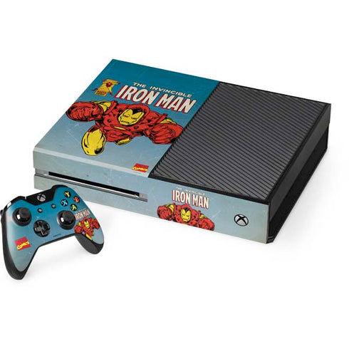 Marvel Classic Comics The Invincible Iron Man Xbox One Console and Controller Bundle Skin