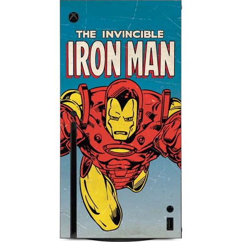 Marvel Classic Comics The Invincible Iron Man Xbox Series X Console Skin