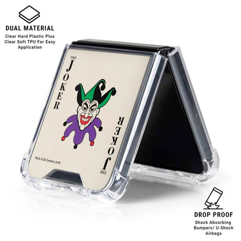 DC Comics The Joker Calling Card Galaxy Z Flip6 Clear Case