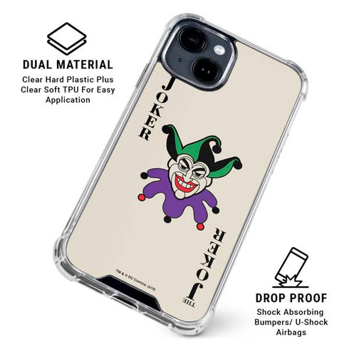 DC Comics The Joker Calling Card iPhone 15 Clear Case