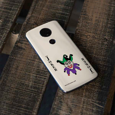 DC Comics The Joker Calling Card Moto E5 Plus Skin