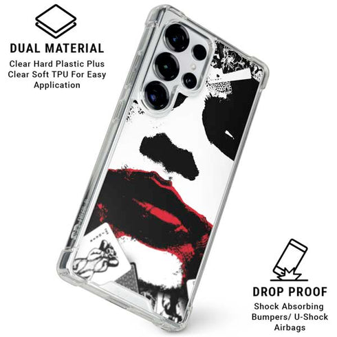 DC Comics The Joker Dark Knight Poster Art Galaxy S25 Ultra Clear Case