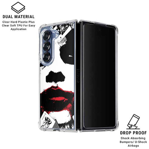 DC Comics The Joker Dark Knight Poster Art Galaxy Z Fold6 Clear Case