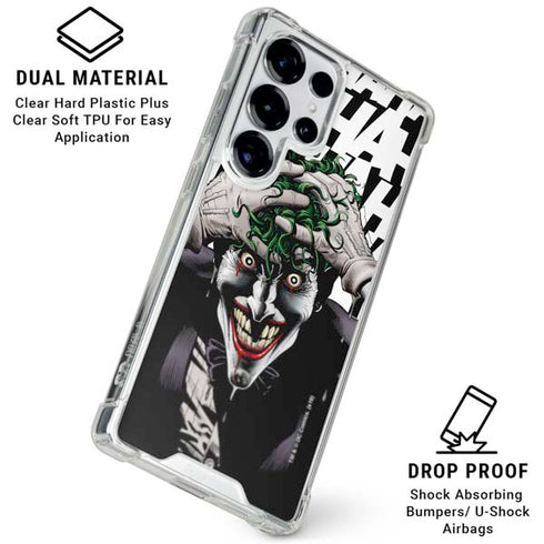 DC Comics The Joker Killing Joke Variant Cover Art by Brian Bolland Galaxy S26 Ultra Clear Case