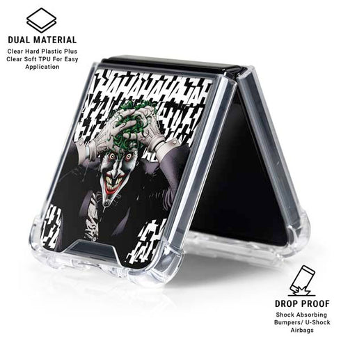DC Comics The Joker Killing Joke Variant Cover Art by Brian Bolland Galaxy Z Flip6 Clear Case