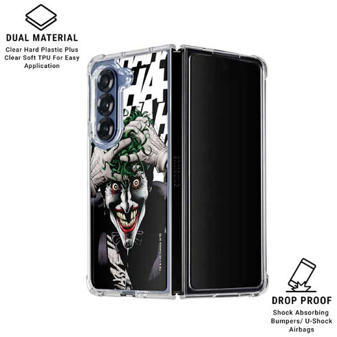 DC Comics The Joker Killing Joke Variant Cover Art by Brian Bolland Galaxy Z Fold7 Clear Case