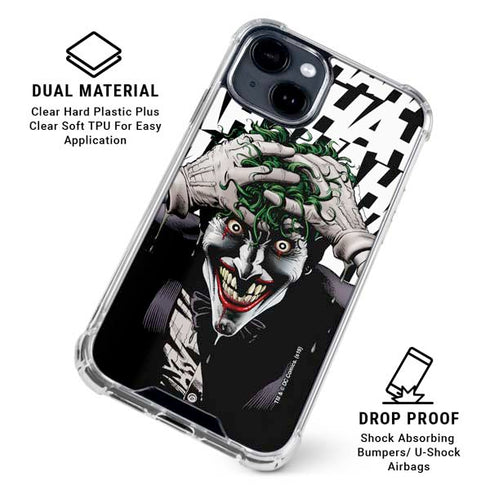 DC Comics The Joker Killing Joke Variant Cover Art by Brian Bolland iPhone 15 Clear Case