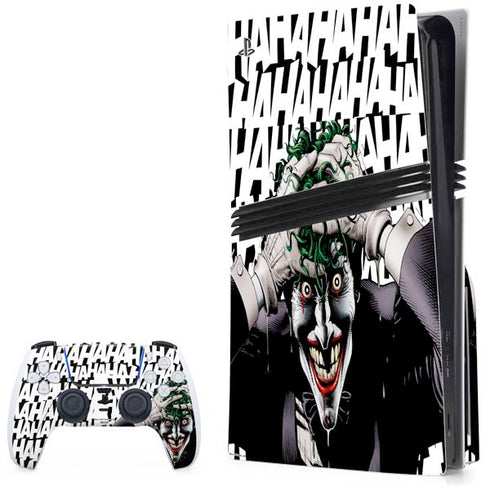 DC Comics The Joker Killing Joke Variant Cover Art by Brian Bolland PS5 Pro Disk Bundle Skin