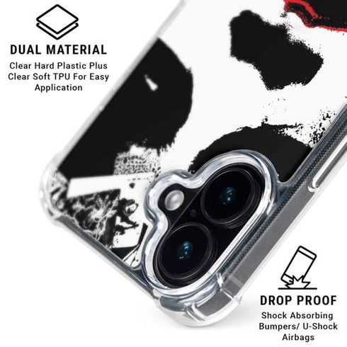 DC Comics The Joker Dark Knight Poster Art iPhone 16 Plus Clear Case