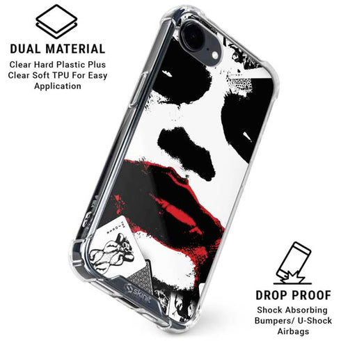 DC Comics The Joker Dark Knight Poster Art iPhone 16e Clear Case