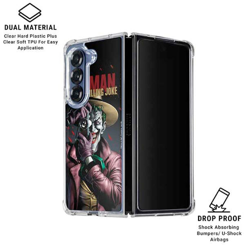 DC Comics The Joker Killing Joke Cover Art by Brian Bolland Galaxy Z Fold6 Clear Case
