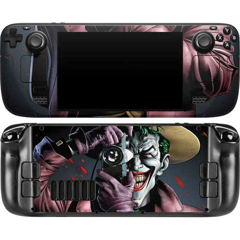 DC Comics The Joker Killing Joke Cover Art by Brian Bolland Steam Deck Handheld Gaming Computer OLED Skin
