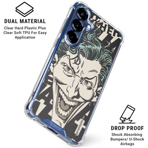 DC Comics The Joker Vintage Laughing Galaxy S25 Clear Case