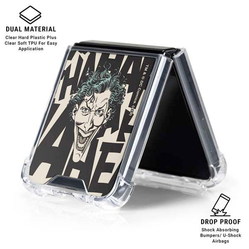 DC Comics The Joker Vintage Laughing Galaxy Z Flip6 Clear Case