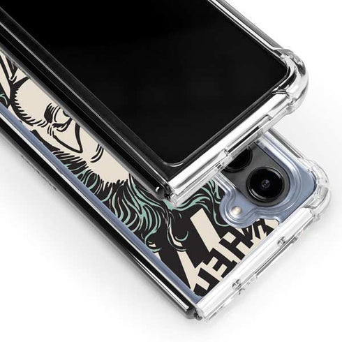 DC Comics The Joker Vintage Laughing Galaxy Z Fold5 5G Clear Case