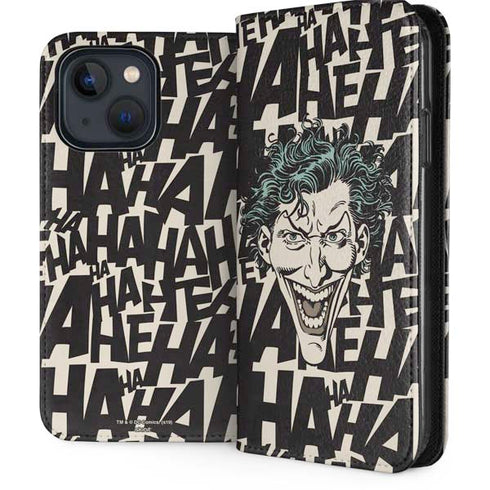 DC Comics The Joker Vintage Laughing iPhone 14 Folio Case