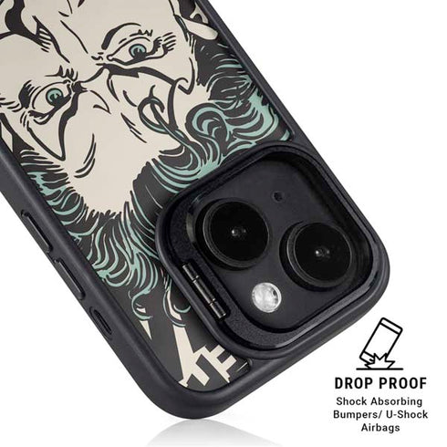 DC Comics The Joker Vintage Laughing iPhone 15 Kickstand Case