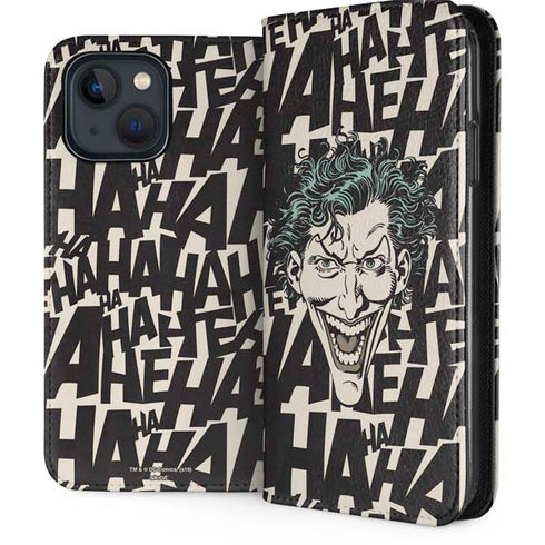 DC Comics The Joker Vintage Laughing iPhone 15 Plus Folio Case