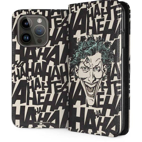 DC Comics The Joker Vintage Laughing iPhone 15 Pro Folio Case