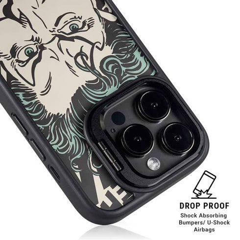 DC Comics The Joker Vintage Laughing iPhone 15 Pro Kickstand Case