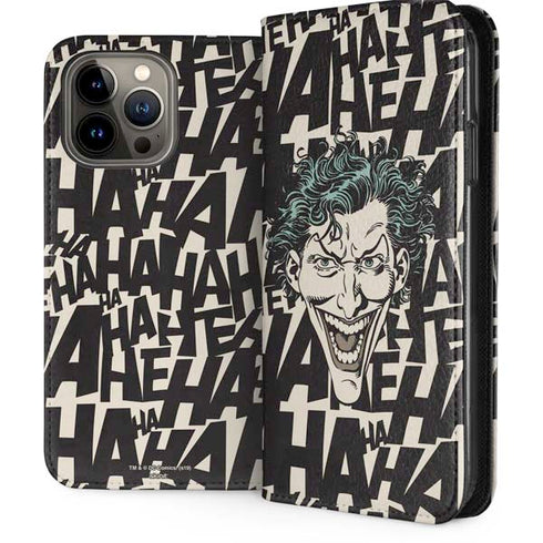 DC Comics The Joker Vintage Laughing iPhone 15 Pro Max Folio Case