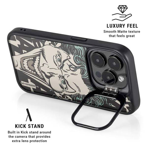 DC Comics The Joker Vintage Laughing iPhone 15 Pro Max Kickstand Case