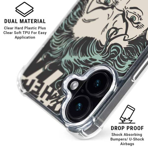DC Comics The Joker Vintage Laughing iPhone 16 Plus Clear Case