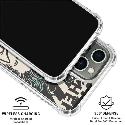 DC Comics The Joker Vintage Laughing iPhone 16 Pro Max Clear Case