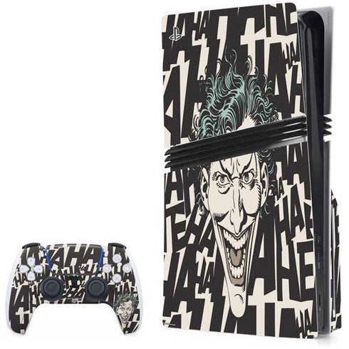 DC Comics The Joker Vintage Laughing PS5 Pro Disk Bundle Skin