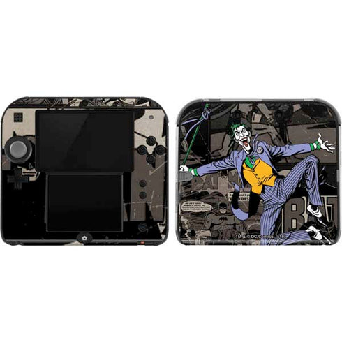 DC Comics The Joker Vintage Action pose pattern Nintendo 2DS Skin