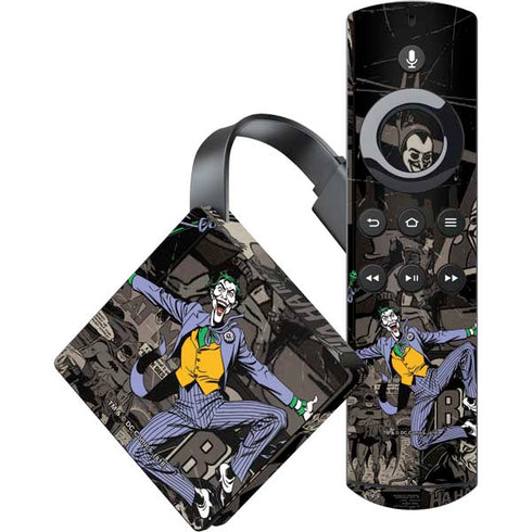 DC Comics The Joker Vintage Action pose pattern Amazon Fire TV Skin