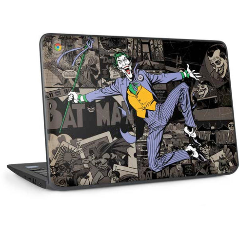 DC Comics The Joker Vintage Action pose pattern HP Chromebook Skin