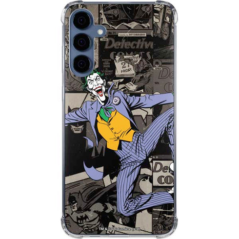 DC Comics The Joker Vintage Action pose pattern Galaxy A35 5G Clear Case