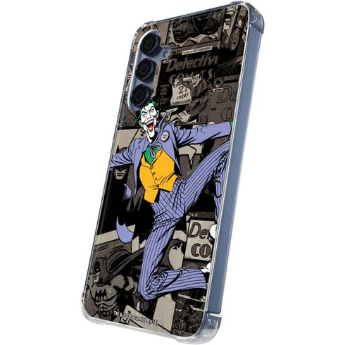 DC Comics The Joker Vintage Action pose pattern Galaxy A35 5G Clear Case