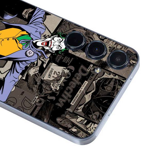 DC Comics The Joker Vintage Action pose pattern Galaxy A55 5G Skin